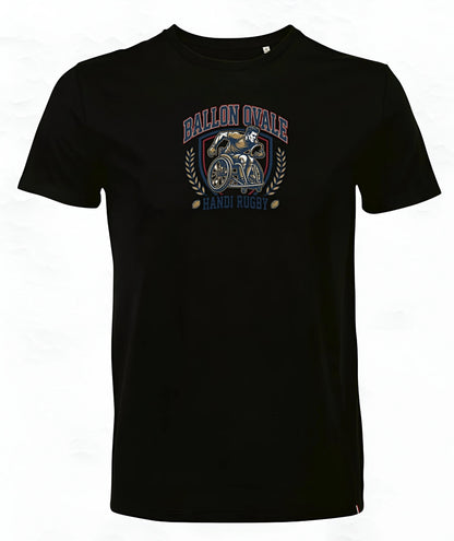 T-Shirt Handi Rugby Blason Vintage ballon ovale