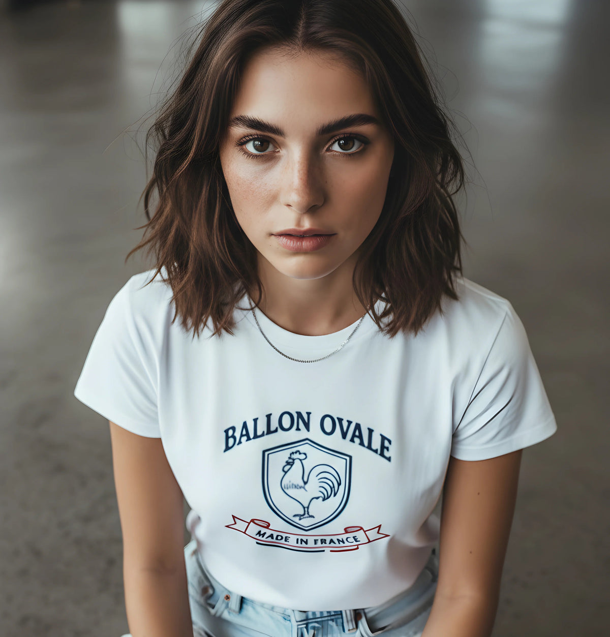 T-shirt Ballon Ovale — Écusson Made in France ballon ovale