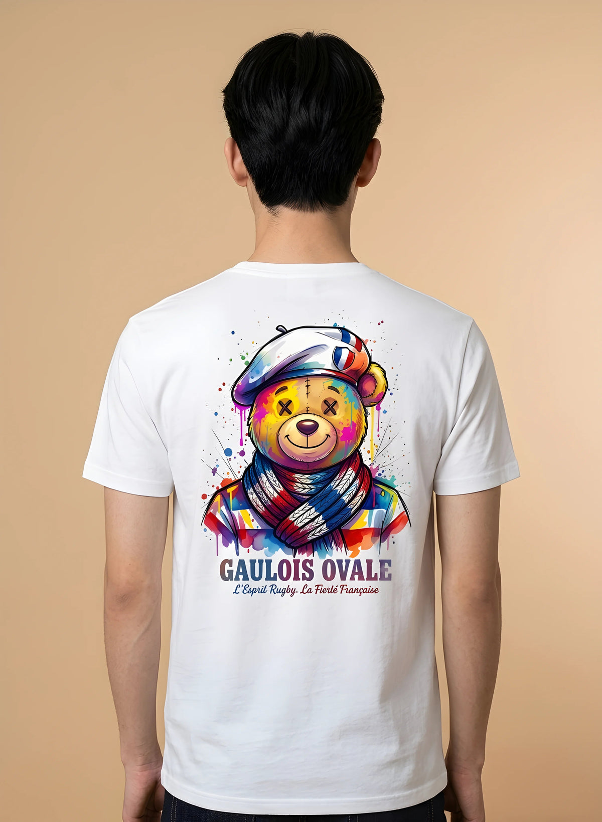 T-shirt Gaulois Ovale — L'Ours qui a Trop Bu de Peinture ballon ovale
