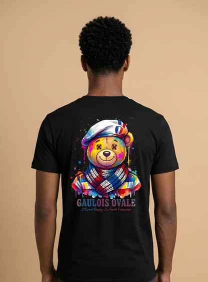 T-shirt Gaulois Ovale — L'Ours qui a Trop Bu de Peinture ballon ovale
