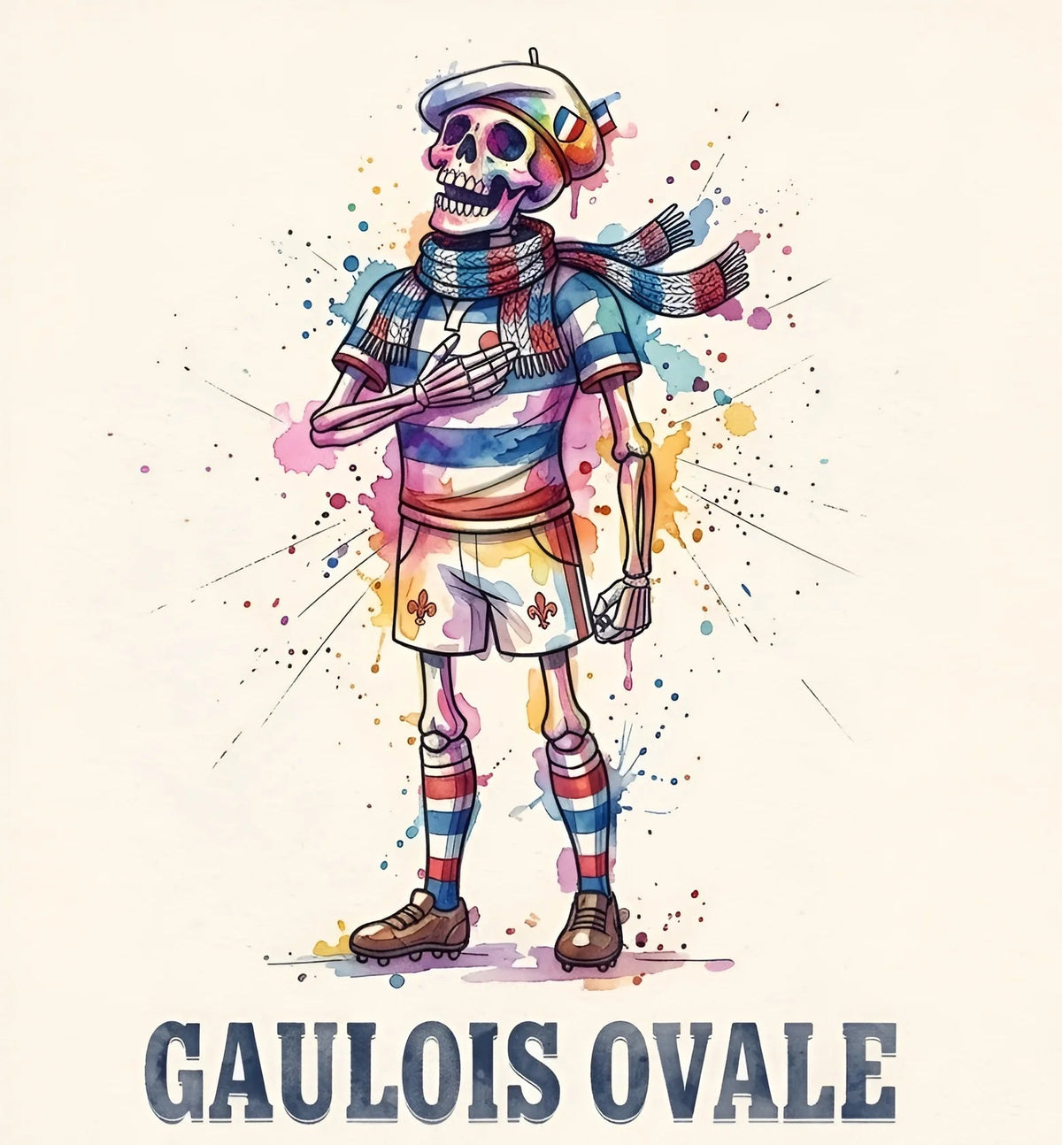 T-shirt Gaulois Ovale — Esprit du Rugby Français ballon ovale