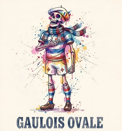 T-shirt Gaulois Ovale — Esprit du Rugby Français ballon ovale