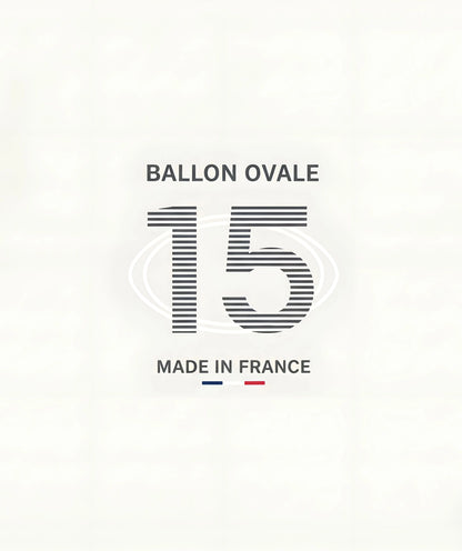 T-shirt Noir Rugby Ballon Ovale Numéro 15 Signature Tricolore dos - ballon ovale