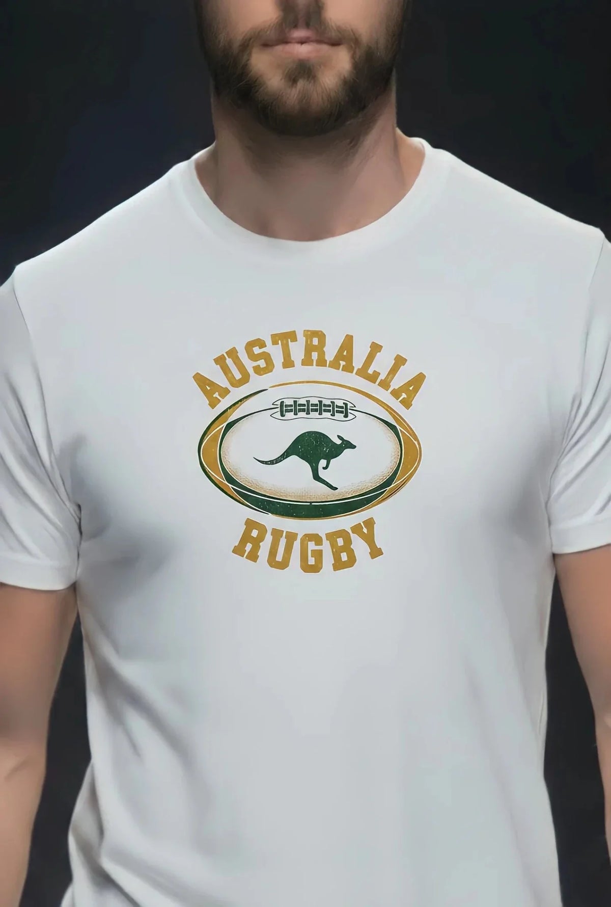 T-shirt rugby Ballon Ovale Australie, vue de dos