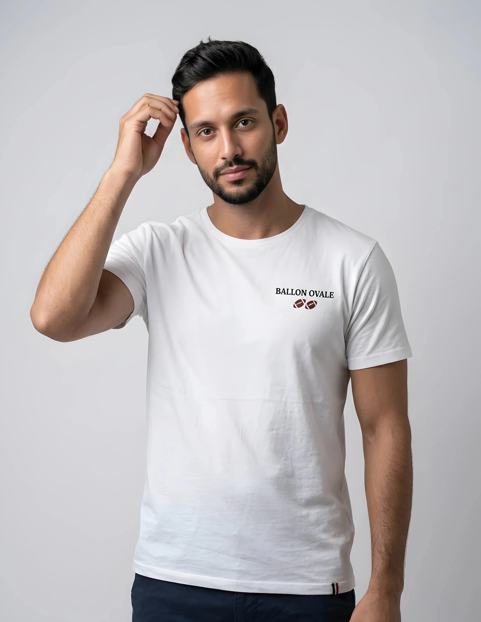 T-shirt Ballon Ovale blanc - ballon ovale