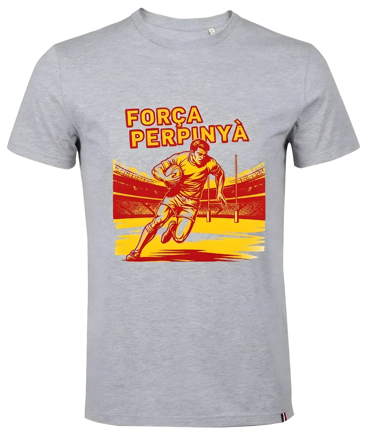T-shirt rugby Ballon Ovale FORÇA PERPINYÀ, vue de dos