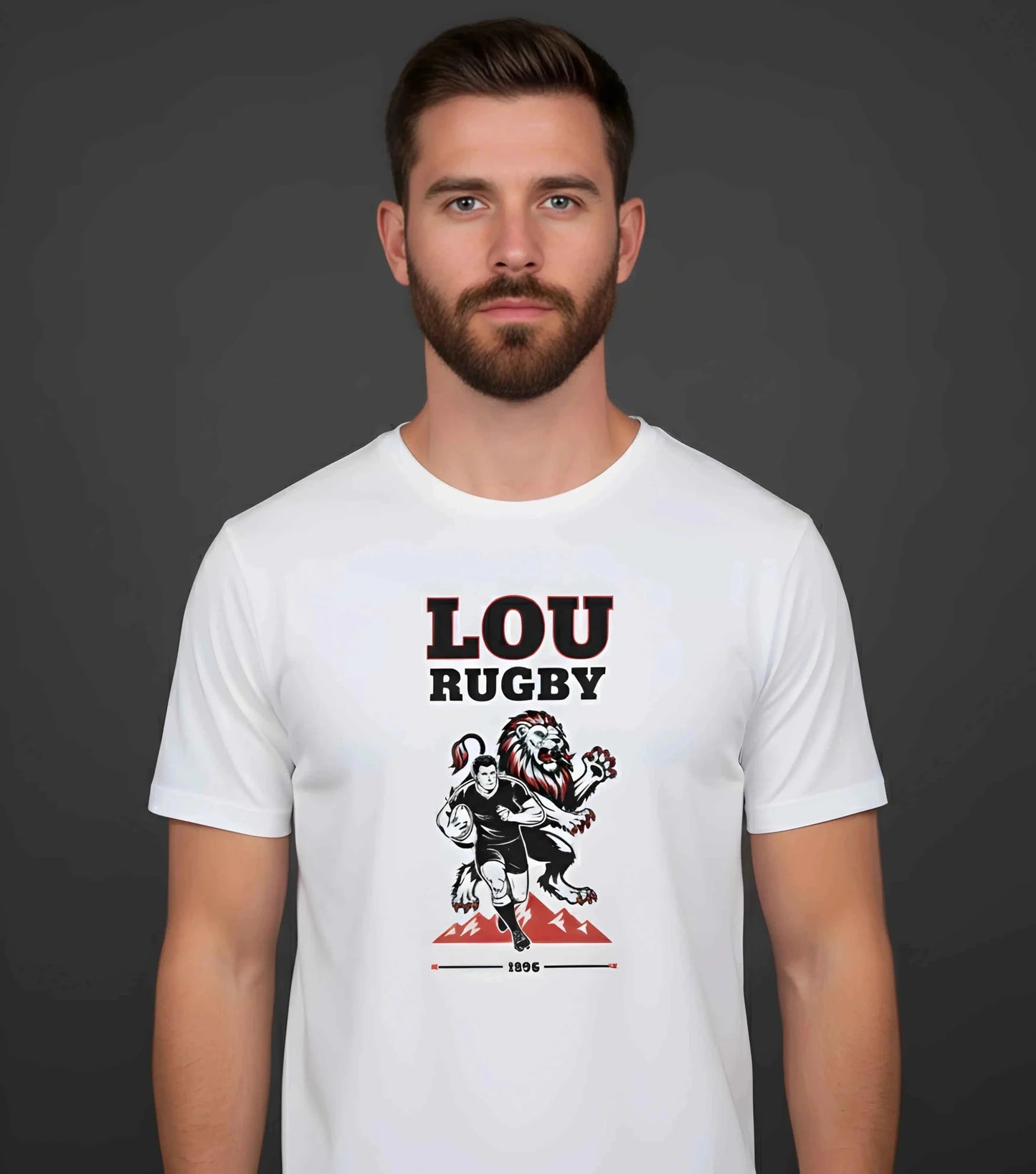 T-shirt Ballon Ovale LOU Rugby - ballon ovale