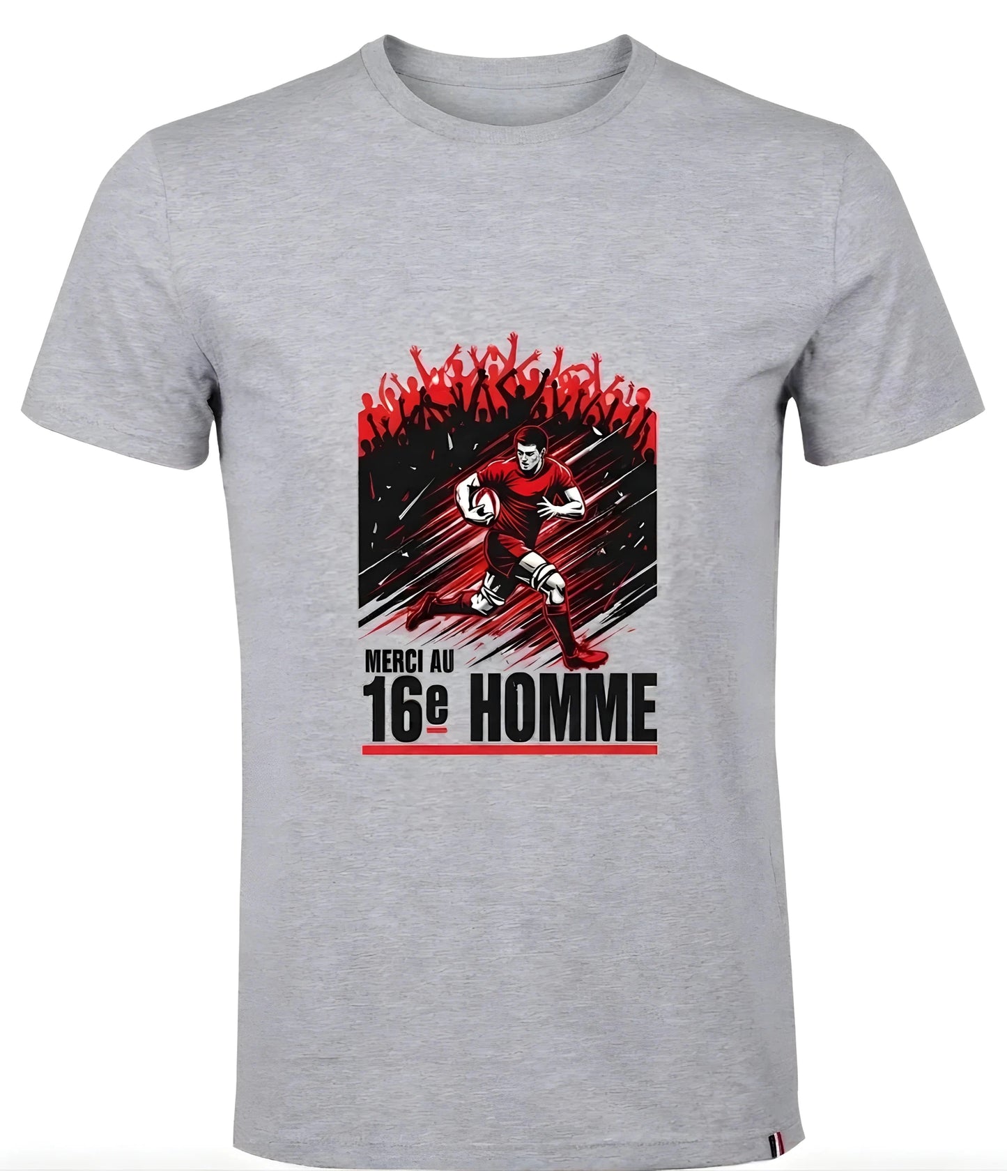 T-shirt Ballon Ovale Merci au 16e Homme - ballon ovale