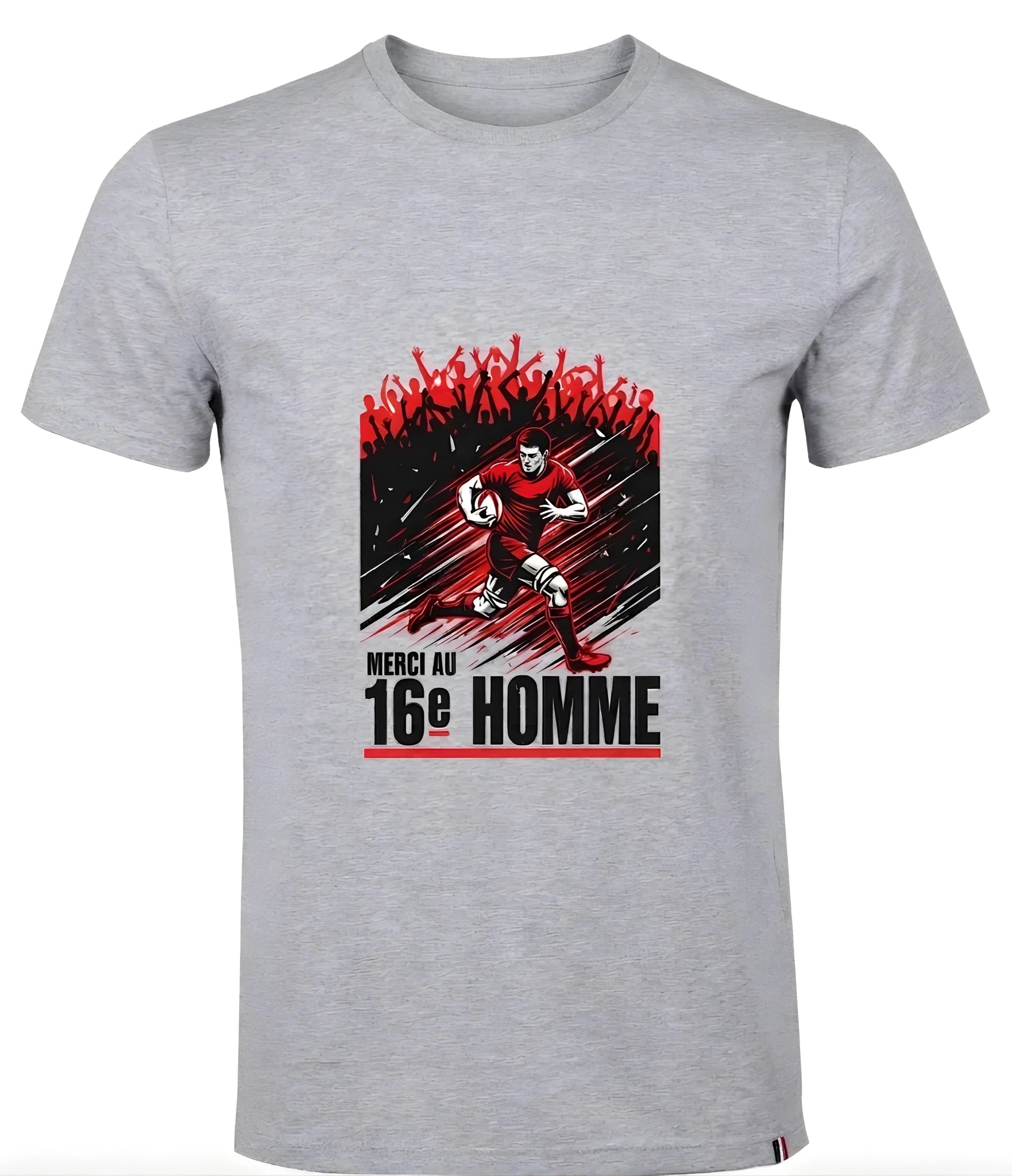 T-shirt Ballon Ovale Merci au 16e Homme - ballon ovale