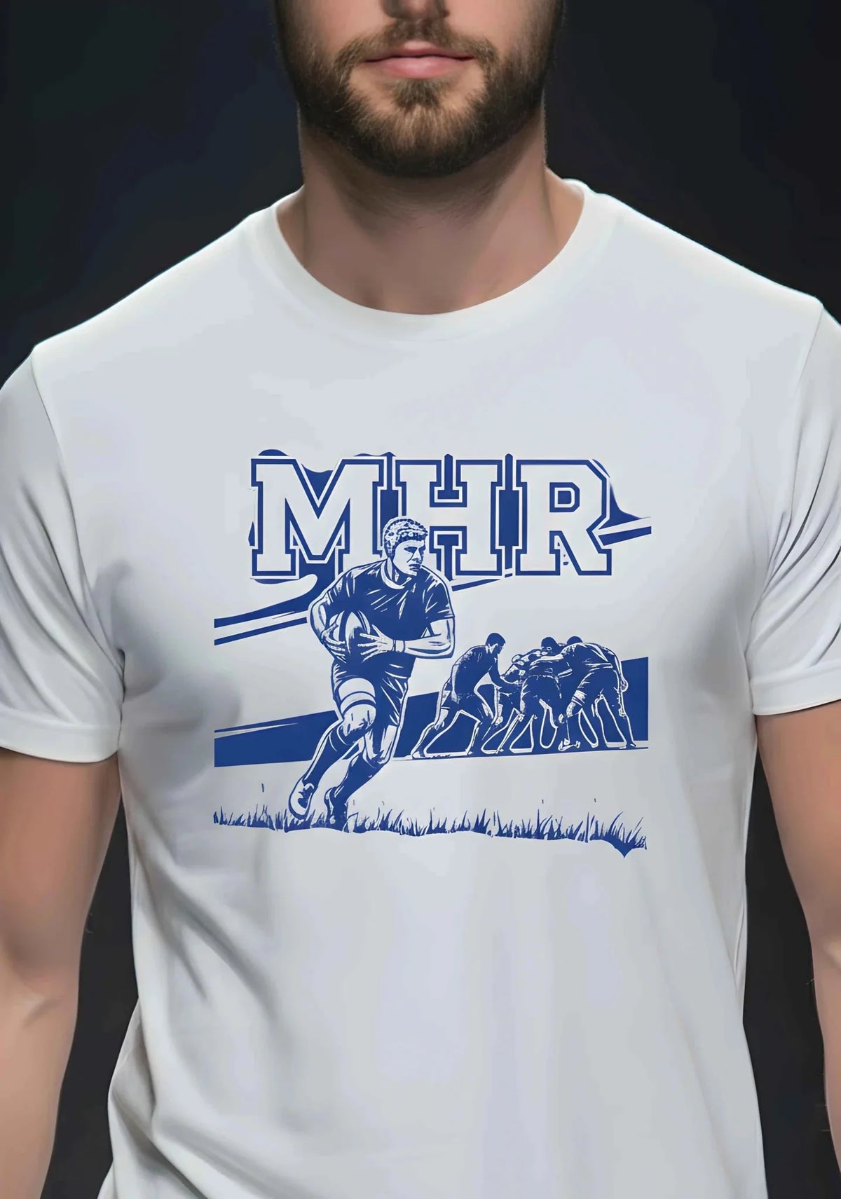 T-shirt rugby Ballon Ovale MHR, vue de dos