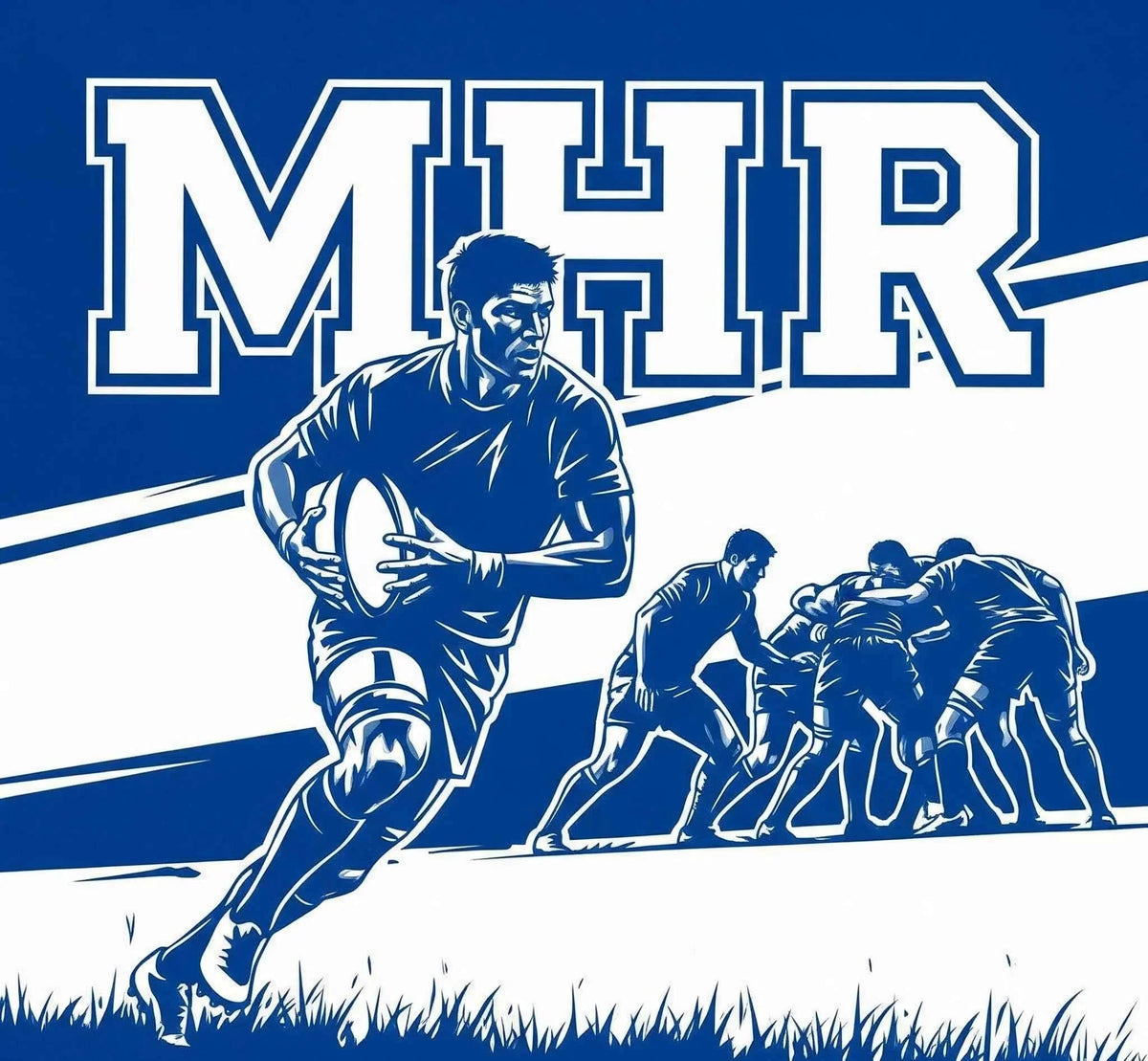 T-shirt rugby Ballon Ovale MHR porté, coton peigné