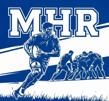 T-shirt rugby Ballon Ovale MHR porté, coton peigné
