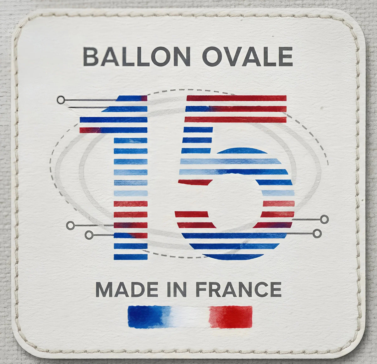 T-shirt rugby Ballon Ovale numéro 15, vue face