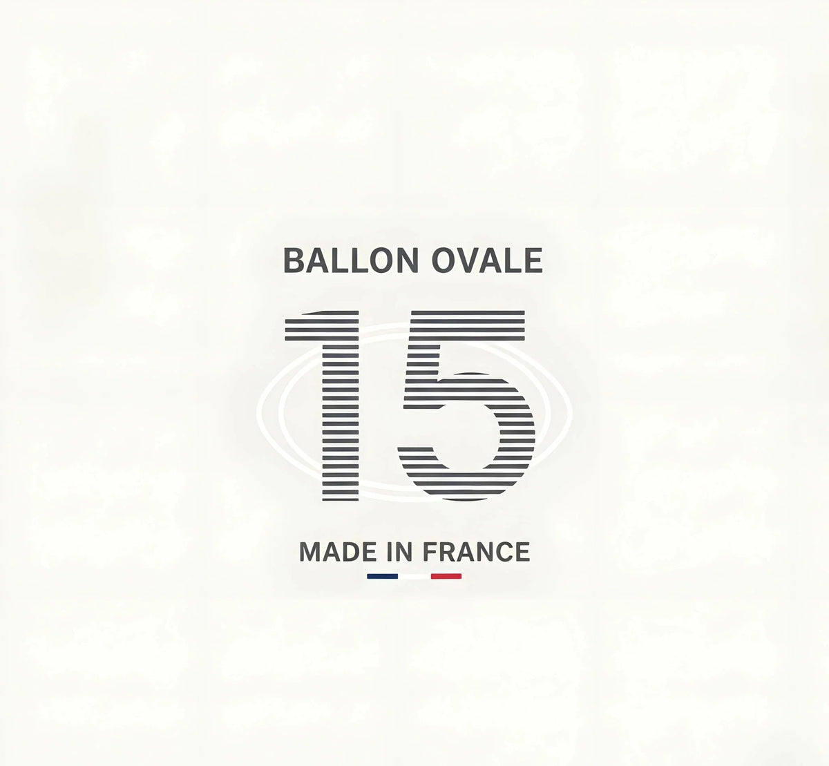 T-shirt Ballon Ovale Numéro 15 Signature Tricolore, vue face