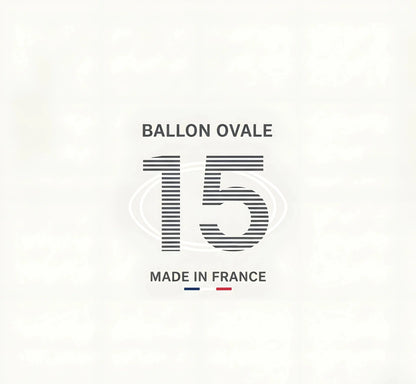 T-shirt Ballon Ovale Numéro 15 Signature Tricolore, vue face
