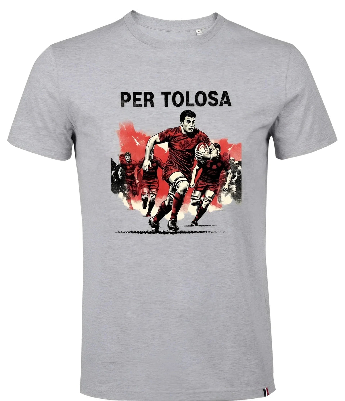 T-shirt rugby Ballon Ovale Per Tolosa, vue de dos