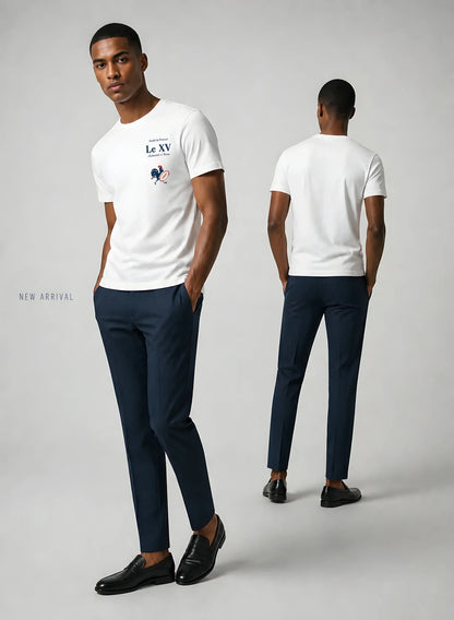 T-shirt Ballon Ovale Rugby Le XV gris, vue face