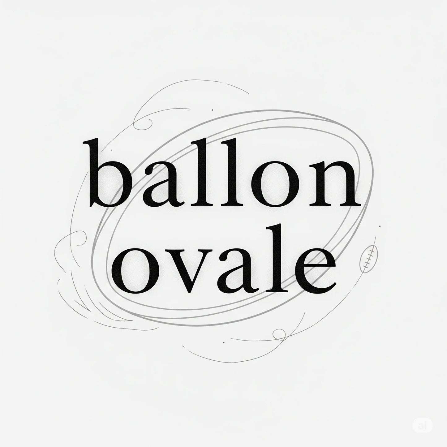 T-shirt Blanc Ballon Ovale L'Élégance Minimaliste du Rugby - ballon ovale
