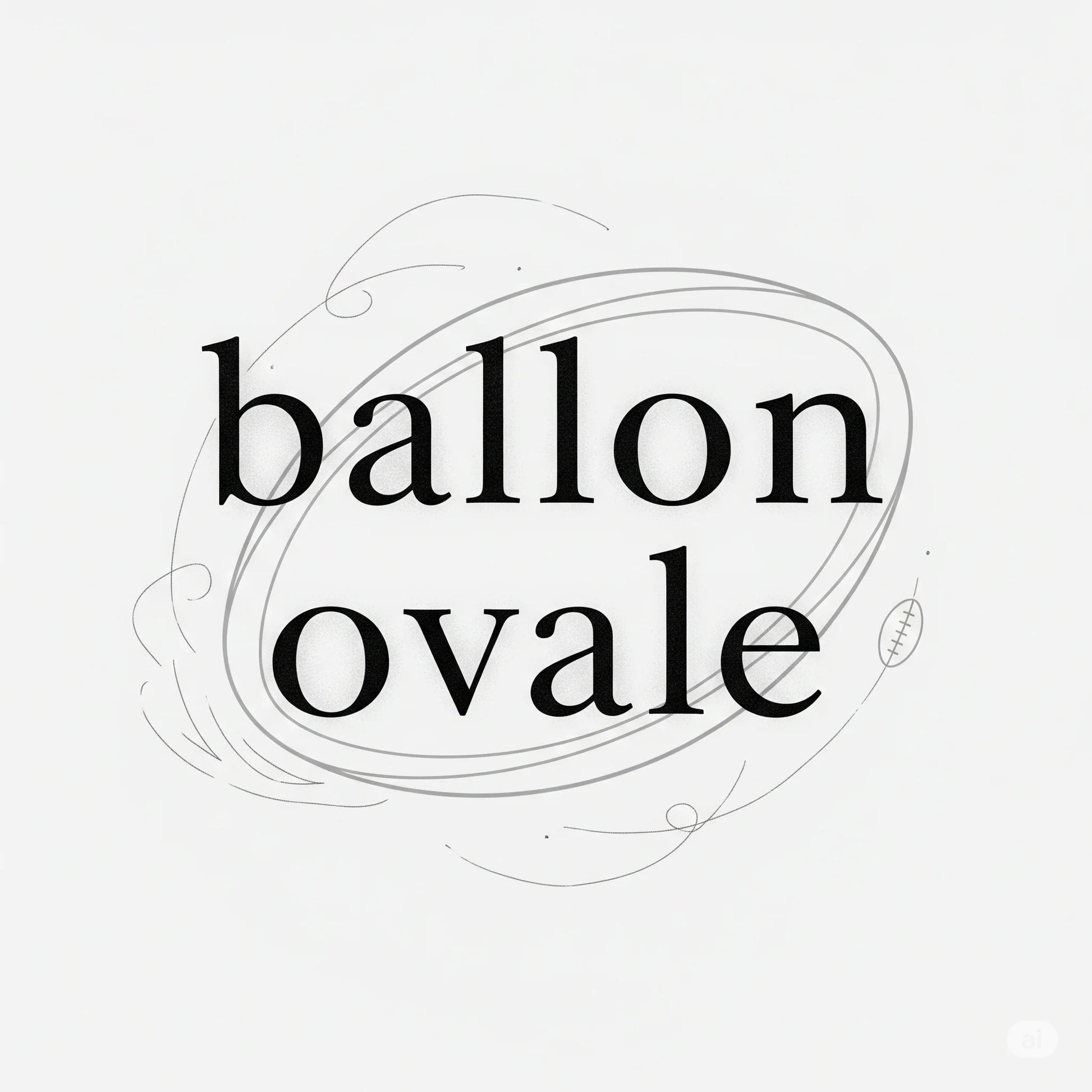 T-shirt Blanc Ballon Ovale L'Élégance Minimaliste du Rugby - ballon ovale