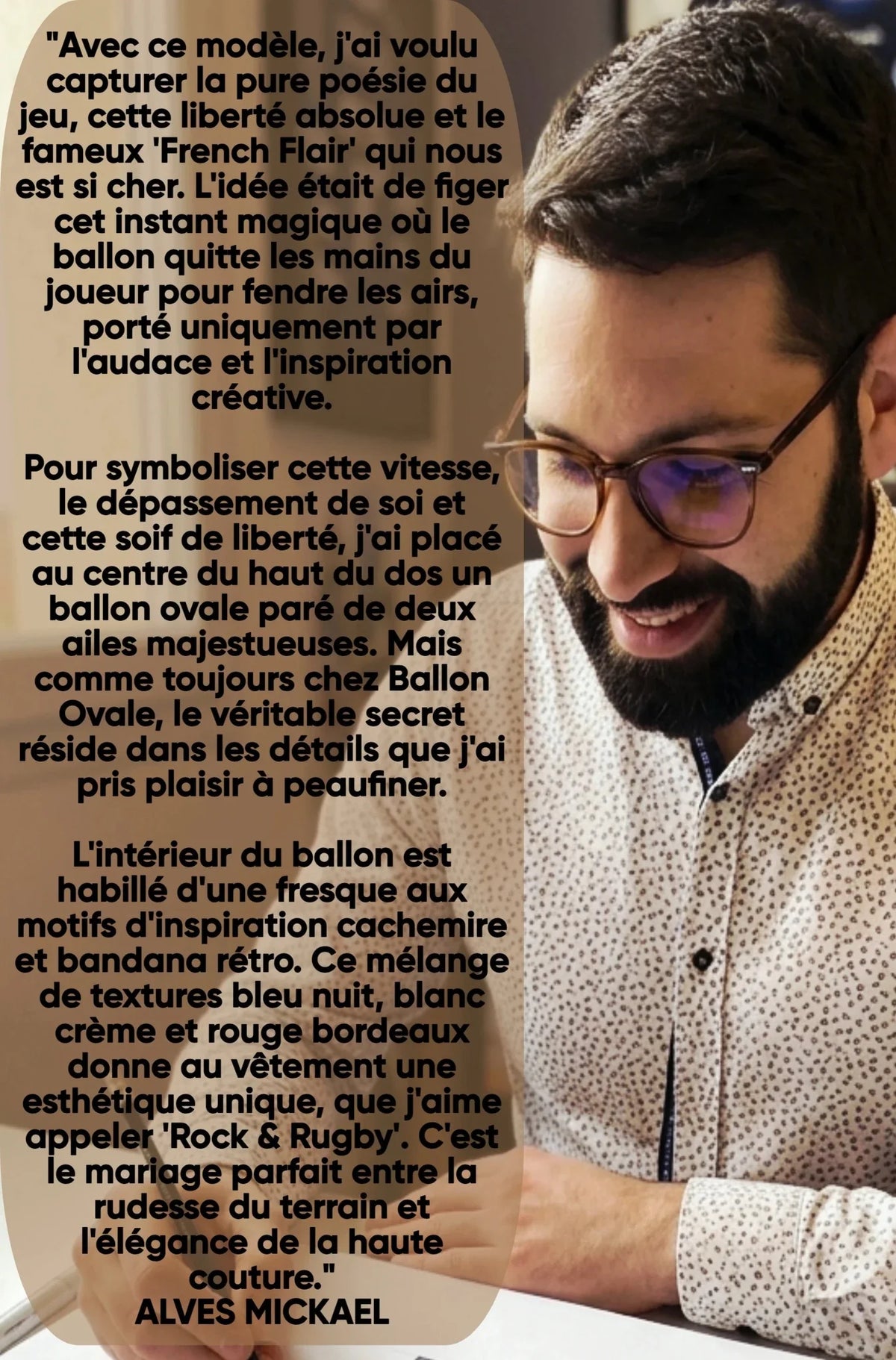 T-shirt Collector L'Envolée Éternelle Ballon Ovale porté, édition limitée