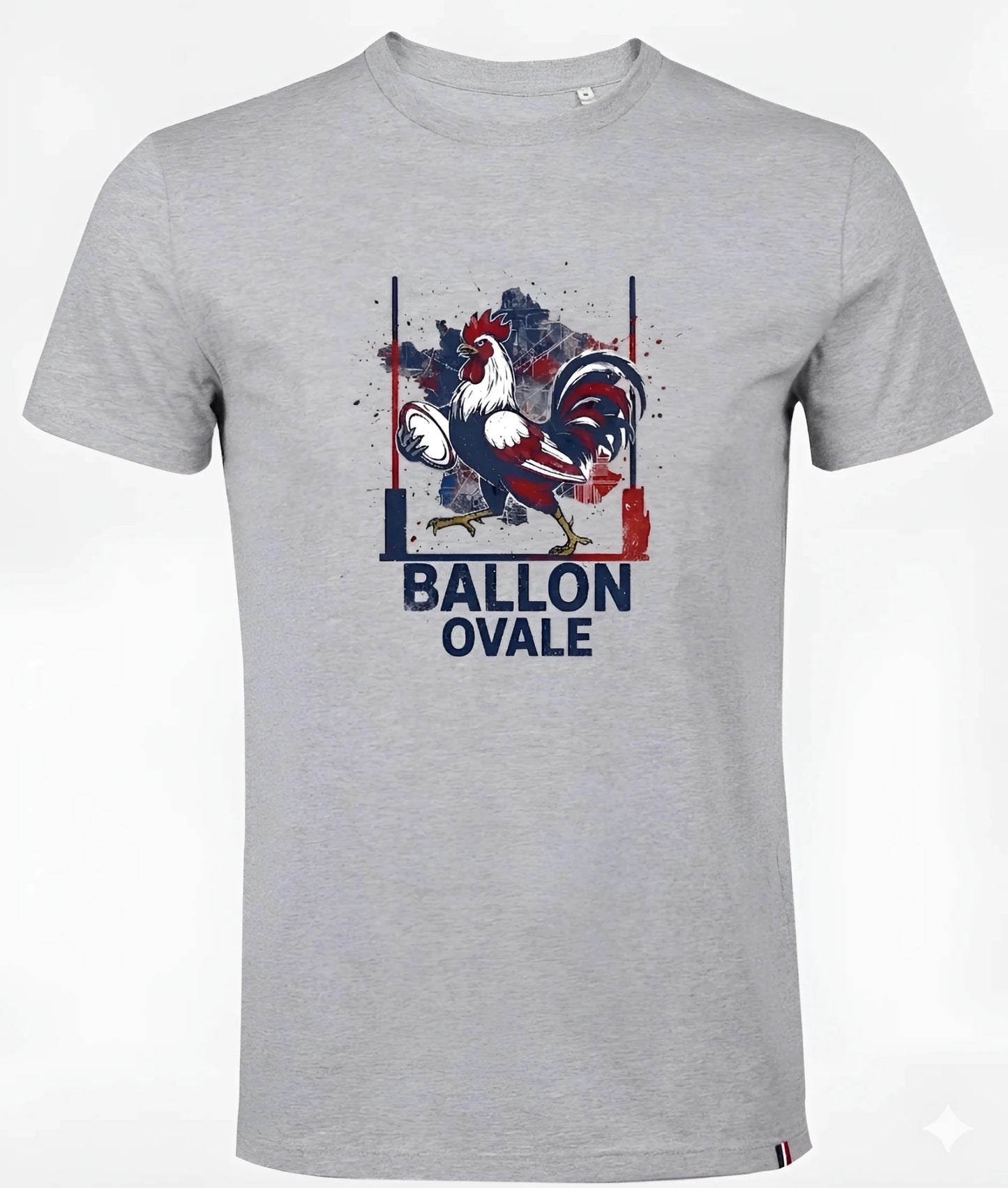 T-shirt Coq Français Ballon Ovale - ballon ovale