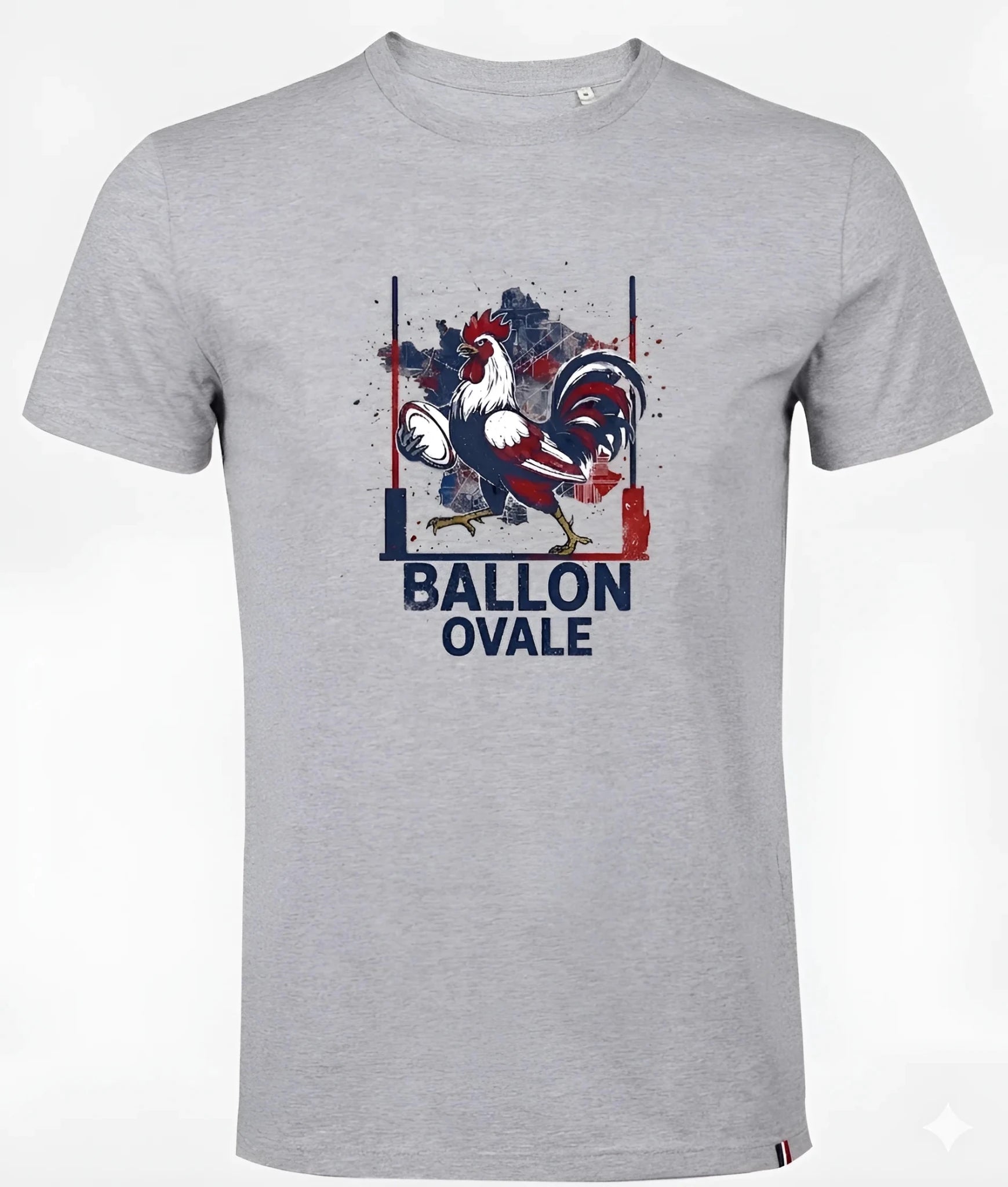 T-shirt Coq Français Ballon Ovale - ballon ovale