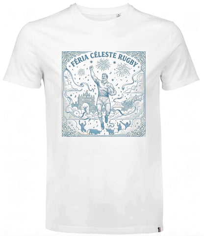 T-shirt Féria Céleste - ballon ovale