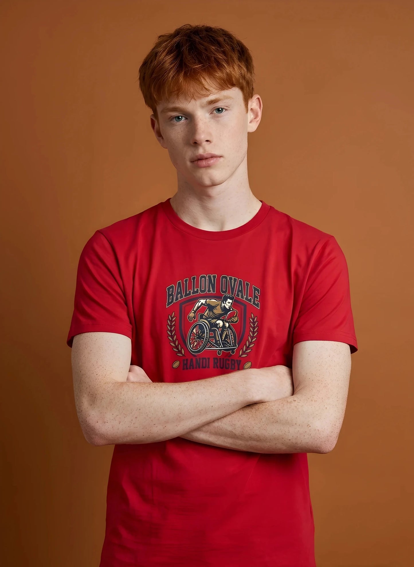 T-Shirt Handi Rugby Blason Vintage - ballon ovale
