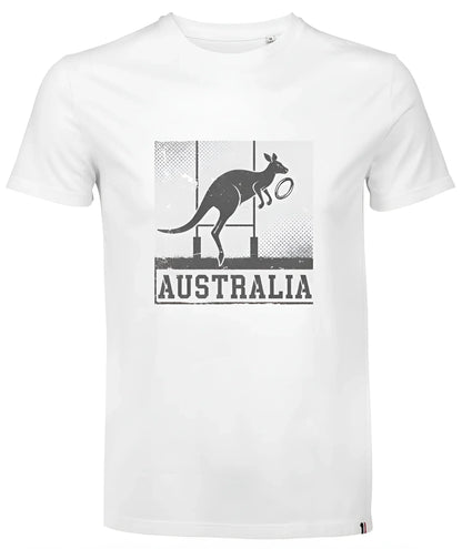 T-shirt rugby australien L'Essence, détail inscription Australia