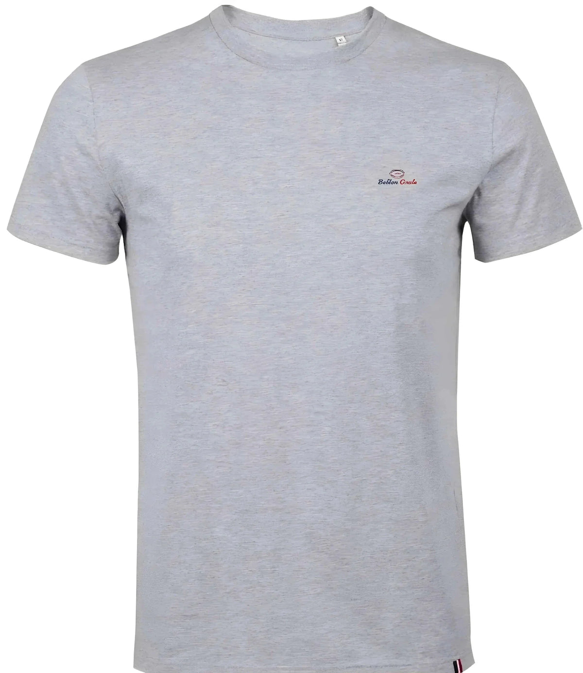 T-shirt rugby Ballon Ovale gris, vue de dos