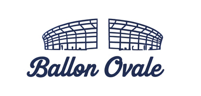 T-shirt rugby Blanc dos Stadium Ballon Ovale porté, coton haut de gamme