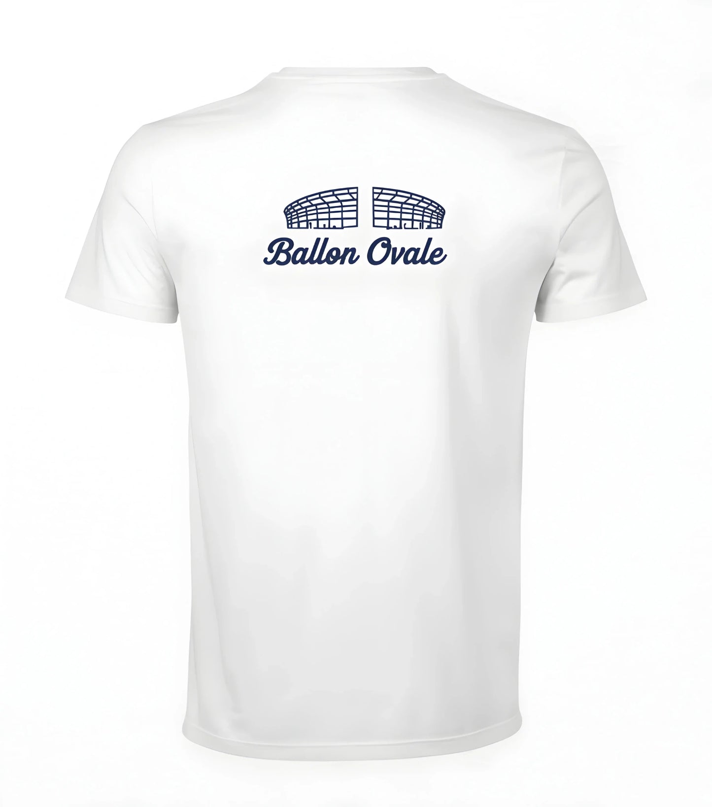 T-shirt rugby Blanc dos Stadium - ballon ovale