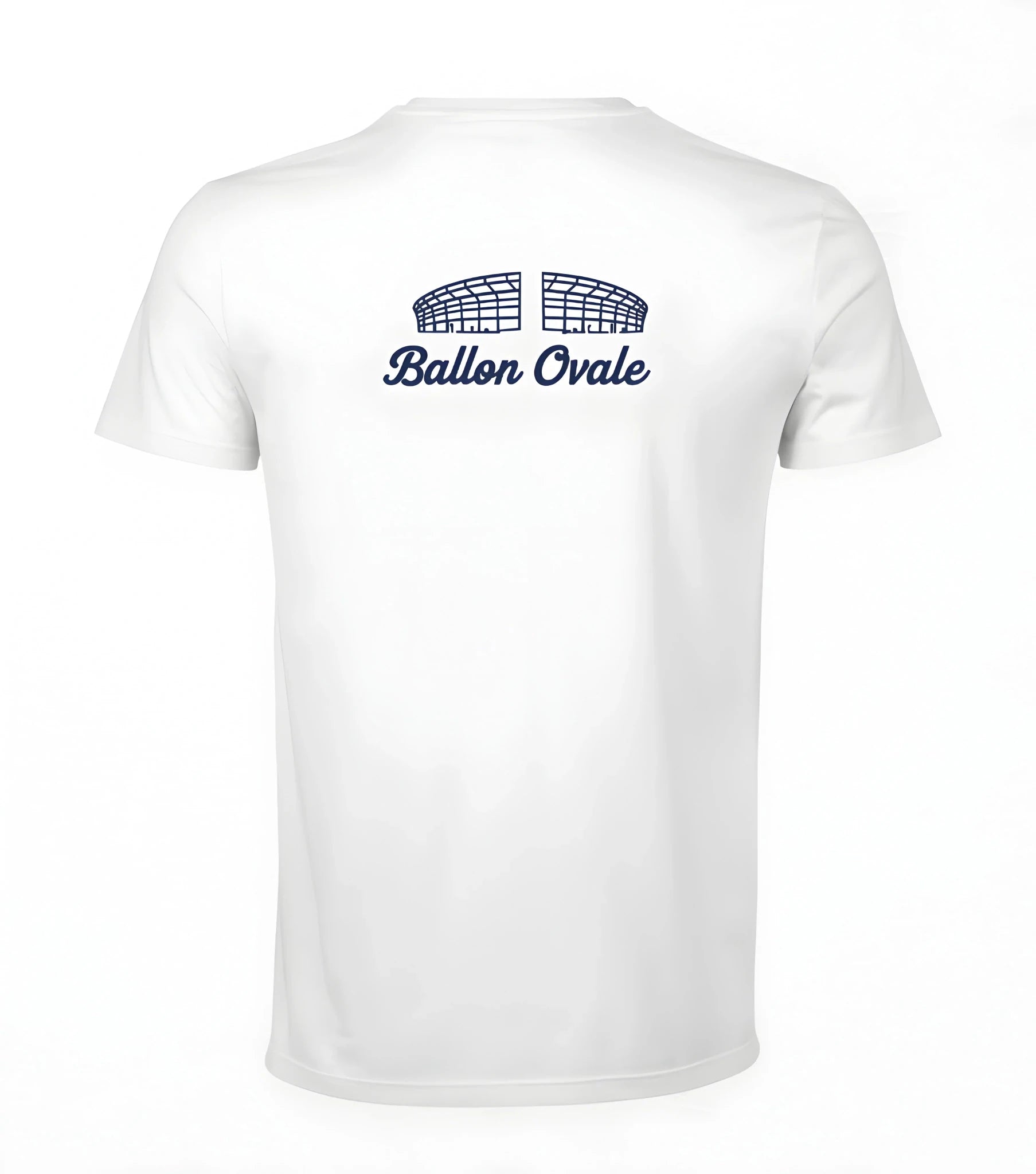 T-shirt rugby Blanc dos Stadium - ballon ovale