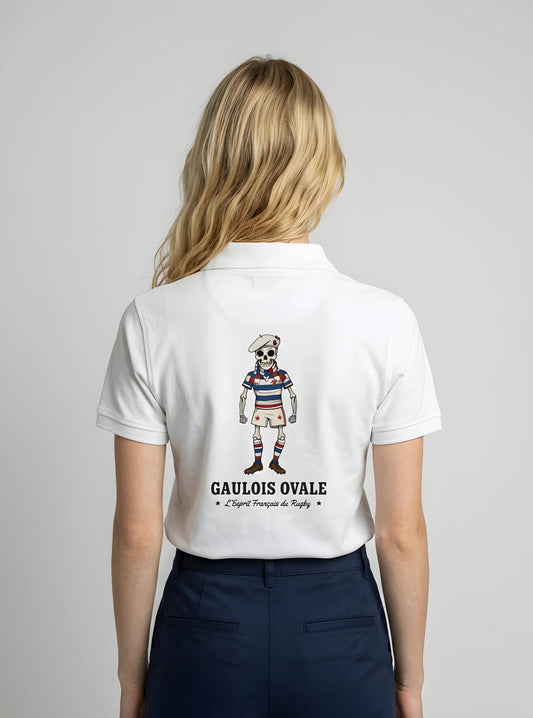 T-shirt Rugby Blanc - Le Gaulois Ovale Photo - ballon ovale