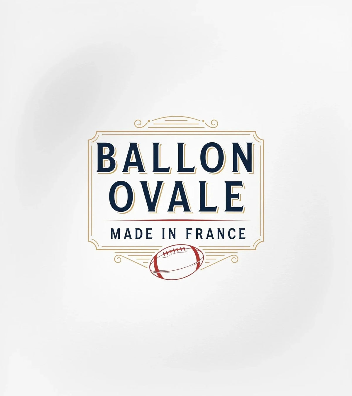 T-shirt rugby Blanc Blason Vintage Ballon Ovale, vue de dos