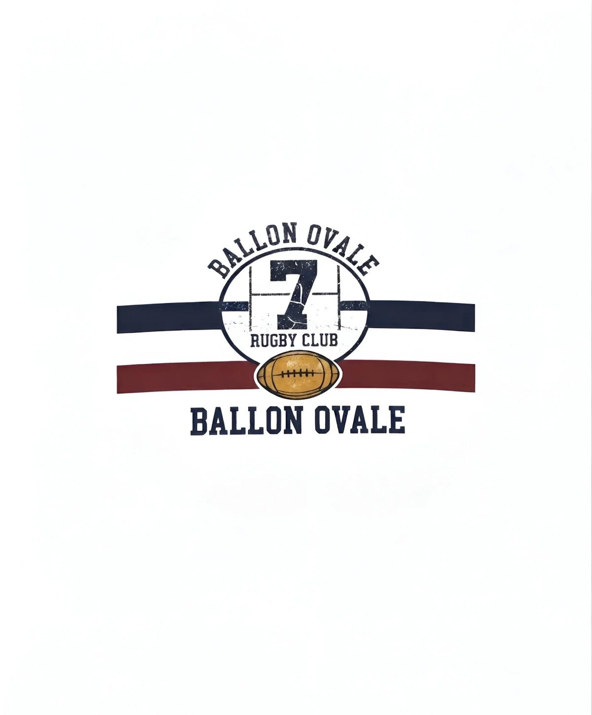 T-Shirt Rugby Club - Ballon Ovale - ballon ovale