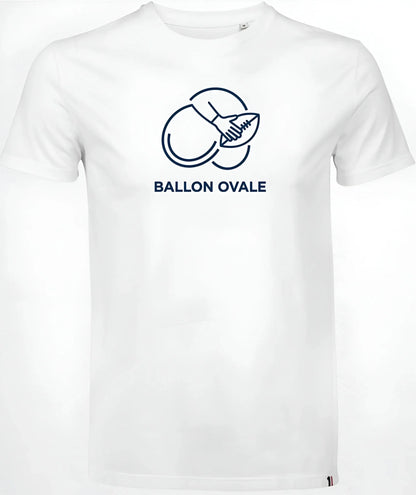 T-shirt Rugby fauteuil Ballon Ovale, vue de dos