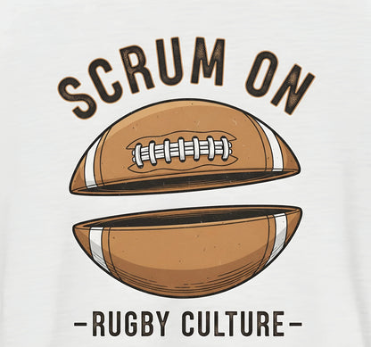 T-shirt Rugby Homme Scrum On - ballon ovale