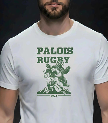 T-shirt rugby Palois ballon ovale : L'Esprit Montagnard - ballon ovale