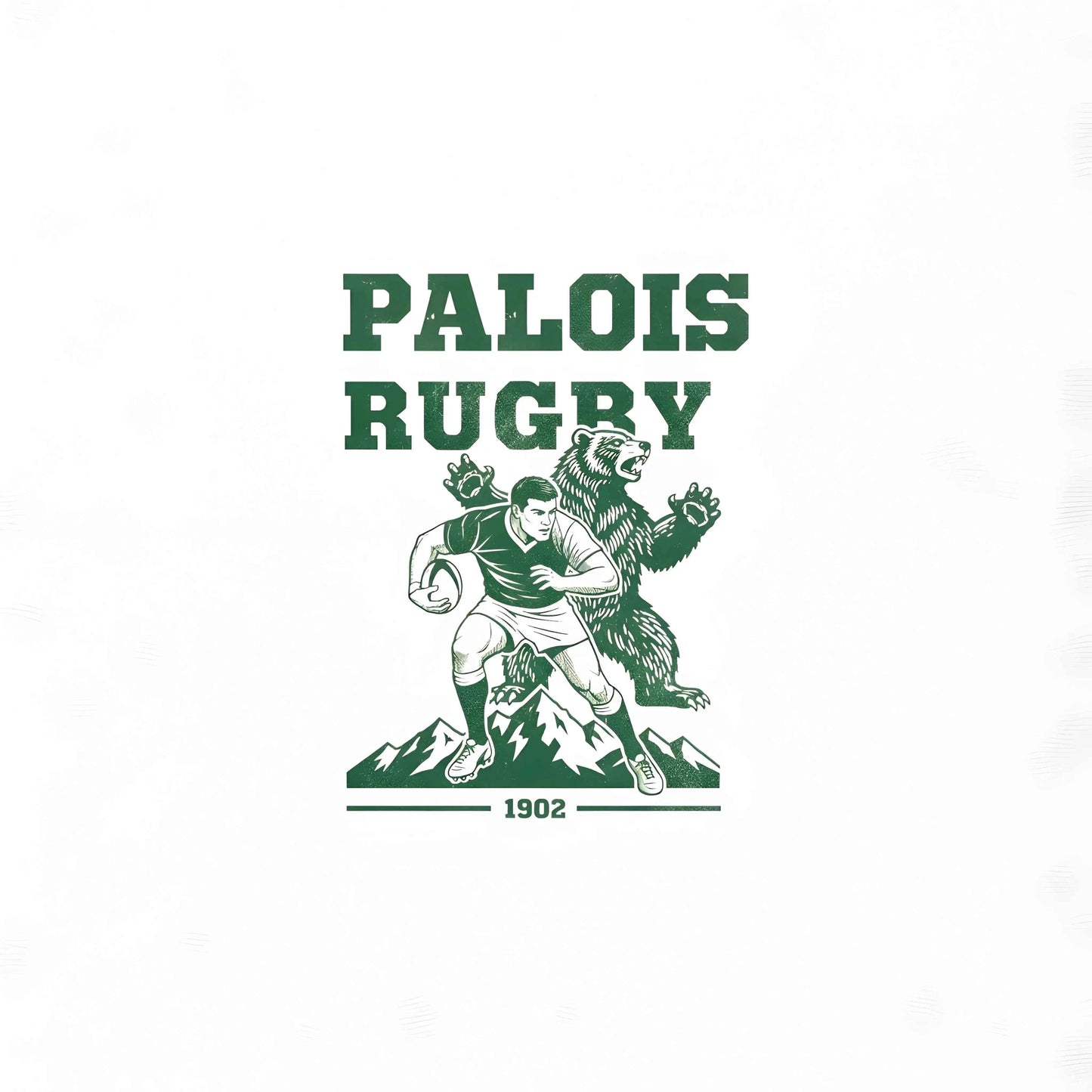 T-shirt rugby Palois ballon ovale : L'Esprit Montagnard - ballon ovale
