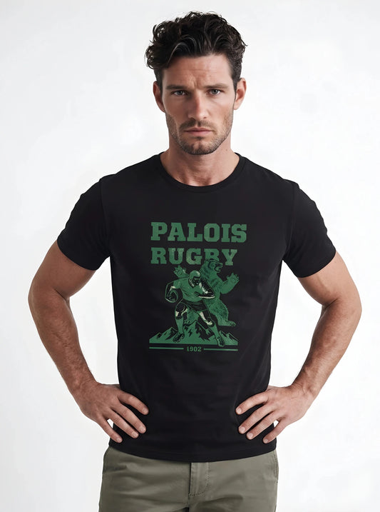 T-shirt rugby Palois ballon ovale : L'Esprit Montagnard - ballon ovale